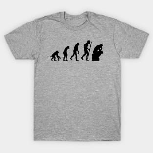 Evolution of the thinker philosophy, philosopher T-Shirt